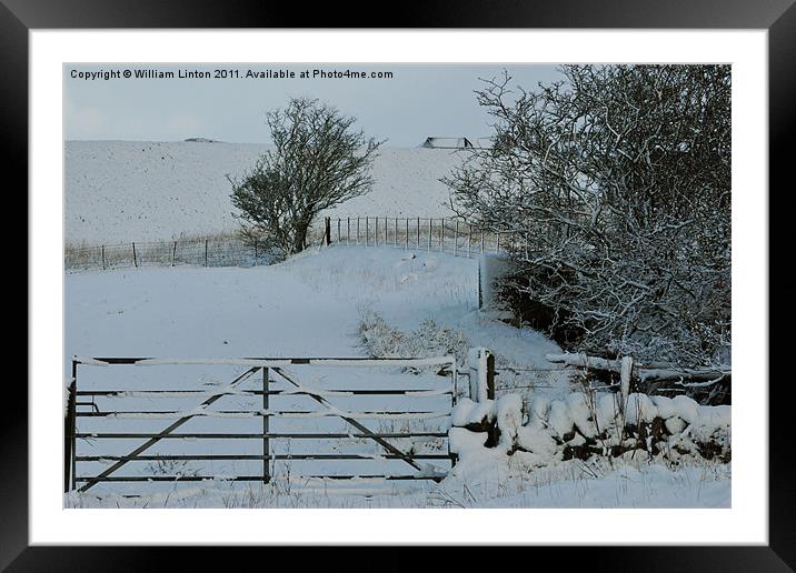 Winters Day Framed Mounted Print by William Linton