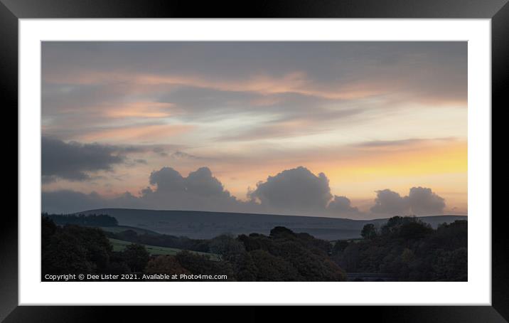 Sunrise over Anglezarke Lancashire  Framed Mounted Print by Dee Lister