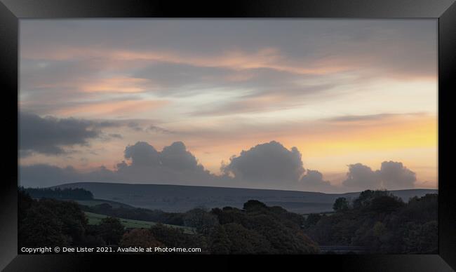 Sunrise over Anglezarke Lancashire  Framed Print by Dee Lister