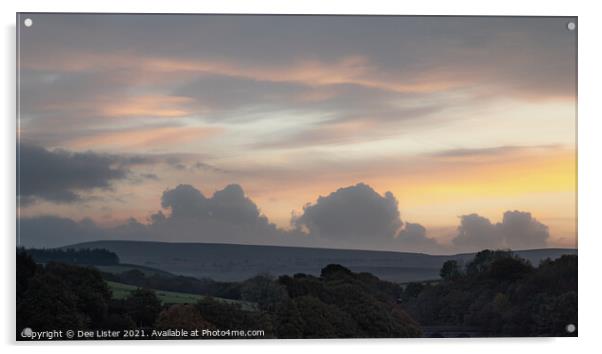 Sunrise over Anglezarke Lancashire  Acrylic by Dee Lister