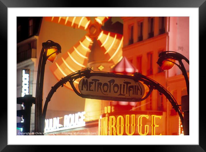 Moulin Rouge Paris nightlife  Framed Mounted Print by Chris Warren