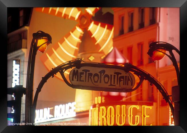 Moulin Rouge Paris nightlife  Framed Print by Chris Warren
