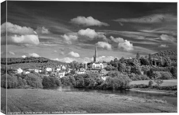 River Wye  at Ross-on-wye on a summers day  Canvas Print by Chris Warren