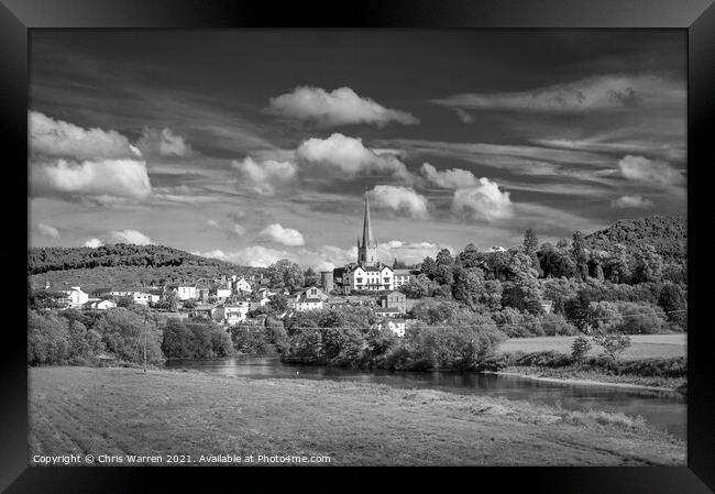 River Wye  at Ross-on-wye on a summers day  Framed Print by Chris Warren