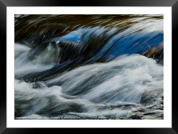 Waterfall over rocks Framed Mounted Print by Rory Hailes