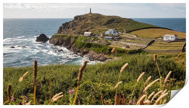 Priests Cove and Cape Cornwall Print by Brian Pierce