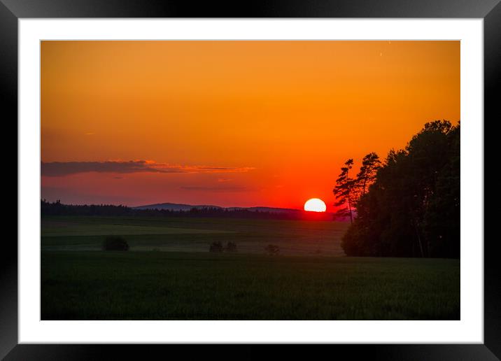 Summer sunset. Framed Mounted Print by Sergey Fedoskin
