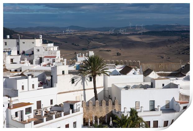 Vejer de la Frontera in Southern Spain Print by Piers Thompson