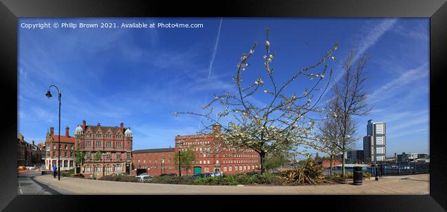 Wolverhampton Street Panorama Framed Print by Philip Brown