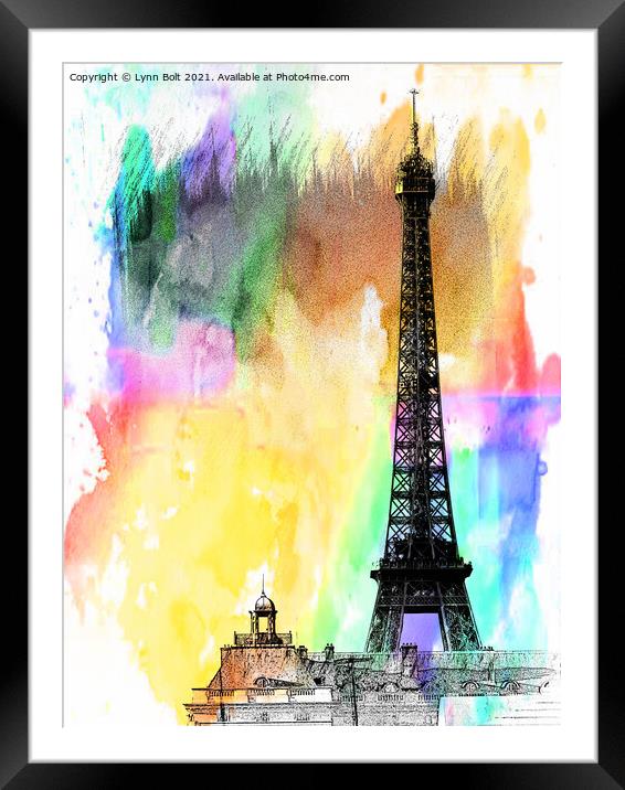 Eiffel Tower Paris Framed Mounted Print by Lynn Bolt