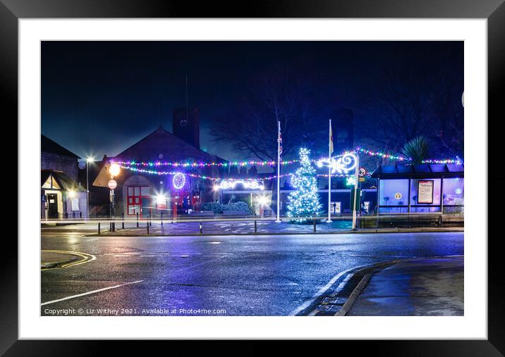 Christmas Lights, Carnforth Framed Mounted Print by Liz Withey