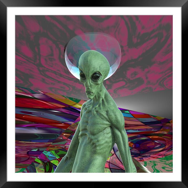 Alien Sunset Framed Mounted Print by Matthew Lacey