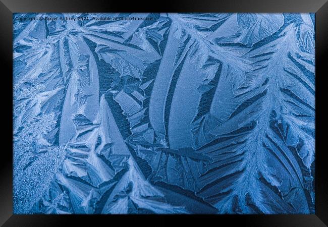 Ice pattern  Framed Print by Roger Aubrey