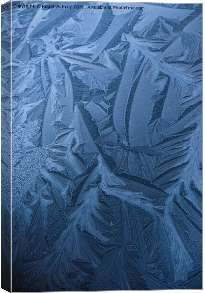 Ice Pattern Canvas Print by Roger Aubrey