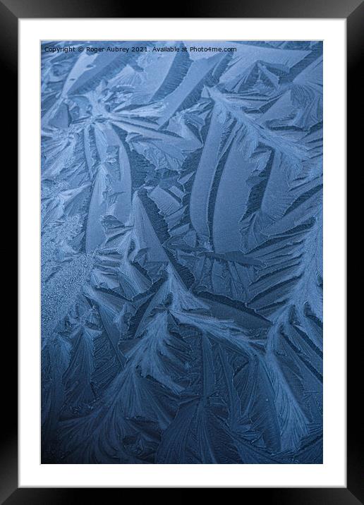 Ice Pattern Framed Mounted Print by Roger Aubrey