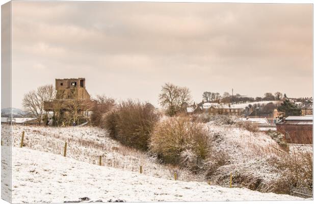 Carnforth in Winter Canvas Print by Liz Withey