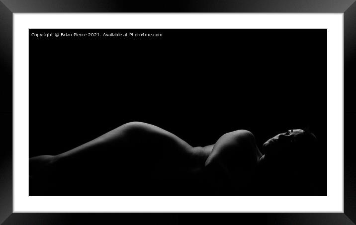 Reclining Nude Framed Mounted Print by Brian Pierce
