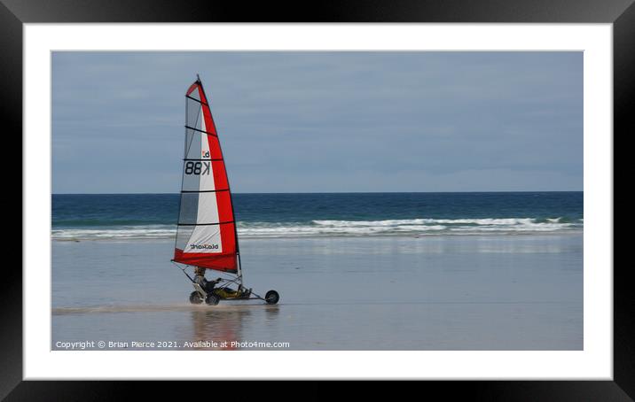 Sand Yacht Framed Mounted Print by Brian Pierce