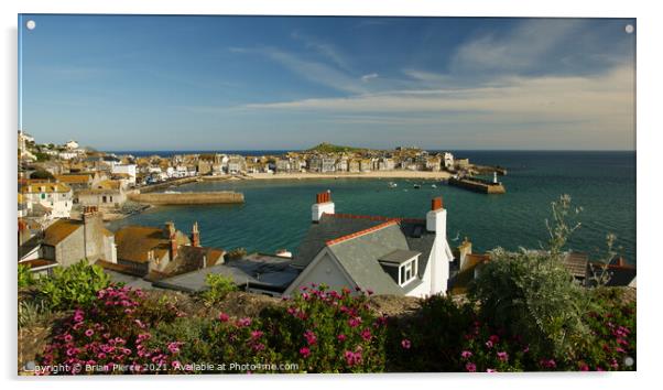 St Ives Panorama Acrylic by Brian Pierce