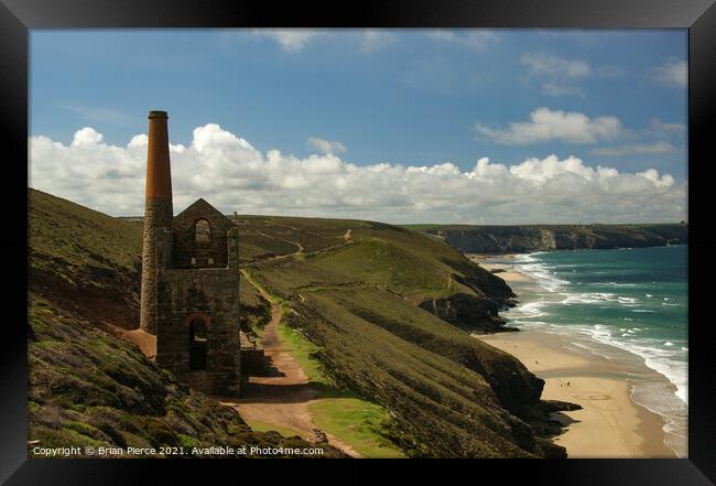 Towanroath Engine House, Wheal Coates, Cornwall Framed Print by Brian Pierce