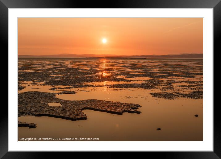 Morecambe Bay Framed Mounted Print by Liz Withey