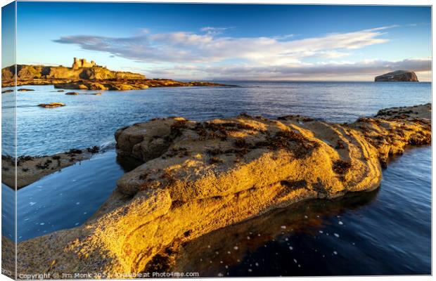 Tantallon Castle and Bass Rock Canvas Print by Jim Monk