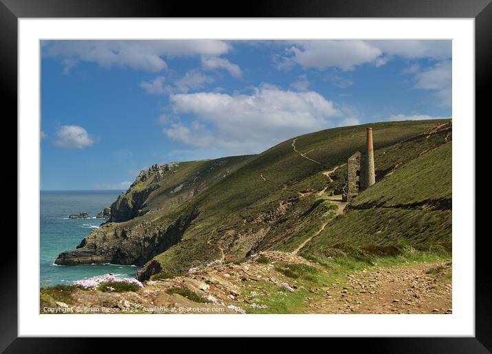 Towanroath Engine House, Wheal Coates, Cornwall Framed Mounted Print by Brian Pierce