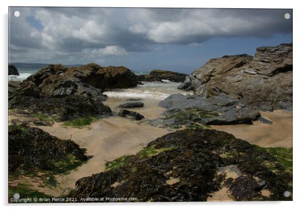 Roccky Beach, Hayle/Gwithian, Cornwall Acrylic by Brian Pierce