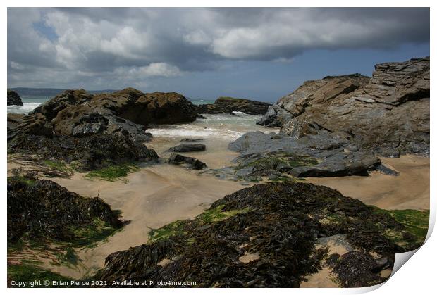 Roccky Beach, Hayle/Gwithian, Cornwall Print by Brian Pierce