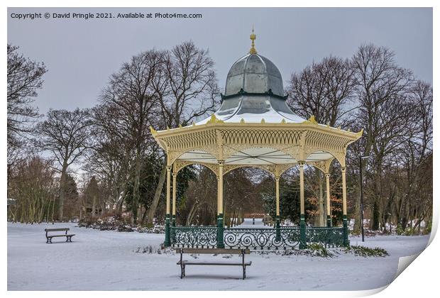 Newcastle Exhibition Park Bandstand Print by David Pringle