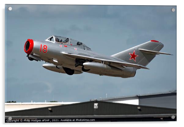 MIG 15 on Take off Acrylic by Philip Hodges aFIAP ,