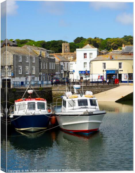 Padstow Harbour, Canvas Print by Nik Taylor