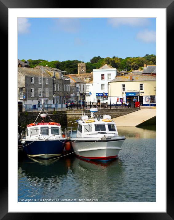 Padstow Harbour, Framed Mounted Print by Nik Taylor