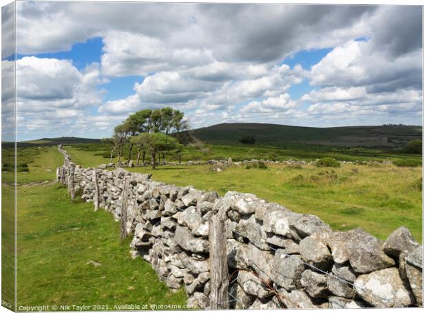 old dry stone wall Canvas Print by Nik Taylor