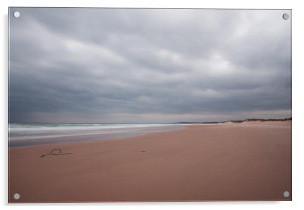 Lossiemouth Beach Acrylic by Christopher Stores