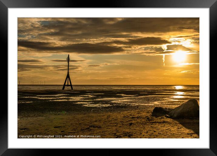 Sunset Crosby Merseyside  Framed Mounted Print by Phil Longfoot