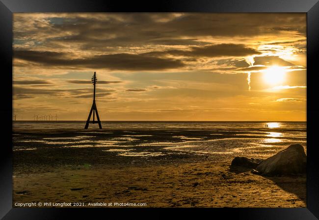 Sunset Crosby Merseyside  Framed Print by Phil Longfoot