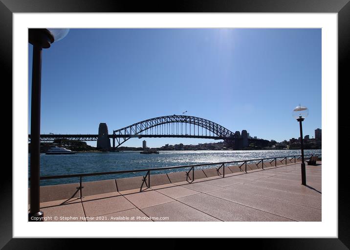 Harbour Bridge Sydney Framed Mounted Print by Stephen Hamer
