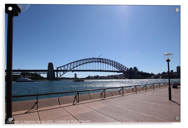  Harbour Bridge Sydney Acrylic by Stephen Hamer