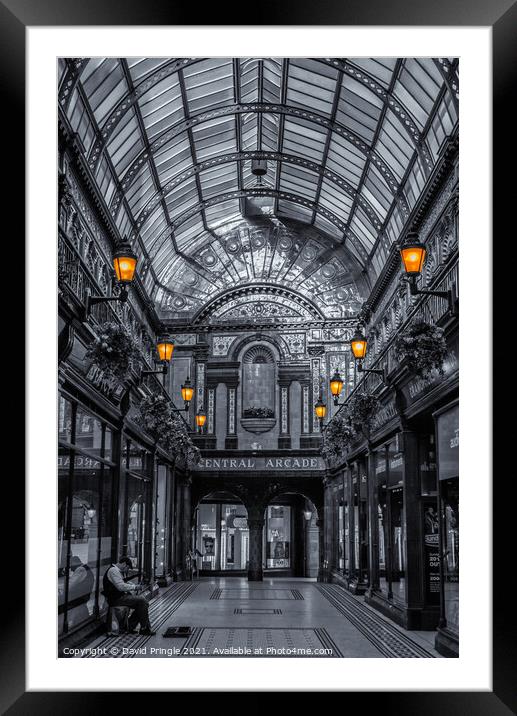 Newcastle's Central Arcade Framed Mounted Print by David Pringle