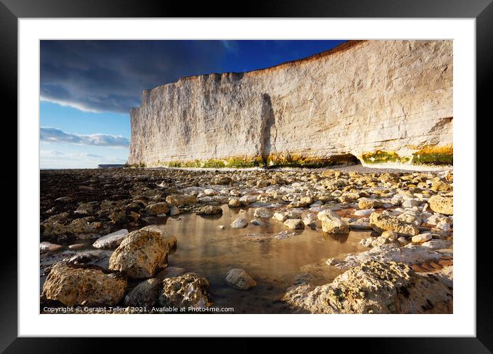 Seven Sisters cliffs near Birling Gap, East Sussex, England, UK Framed Mounted Print by Geraint Tellem ARPS