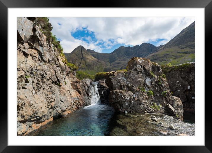 Fairy pools, Isle of Skye, Scotland Framed Mounted Print by Andrea Obzerova