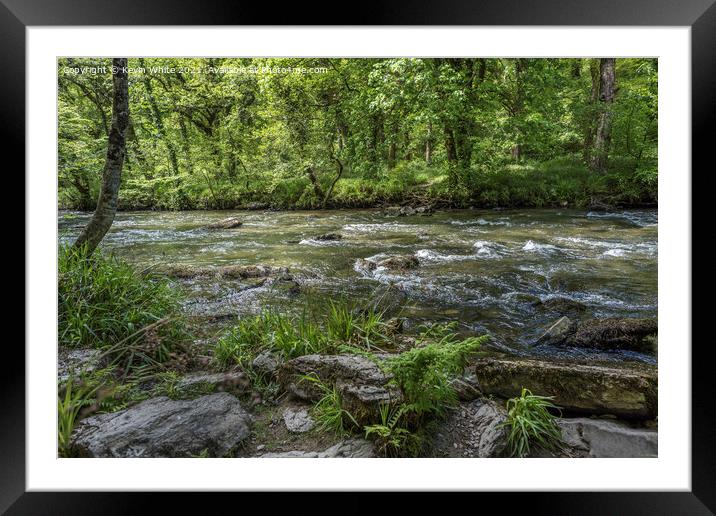 Tarr Steps woodland walk Framed Mounted Print by Kevin White