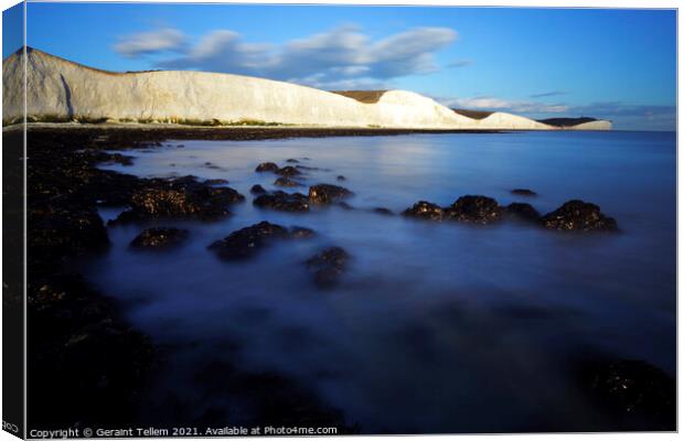 Seven Sisters and Birling Gap, East Sussex, England, UK Canvas Print by Geraint Tellem ARPS