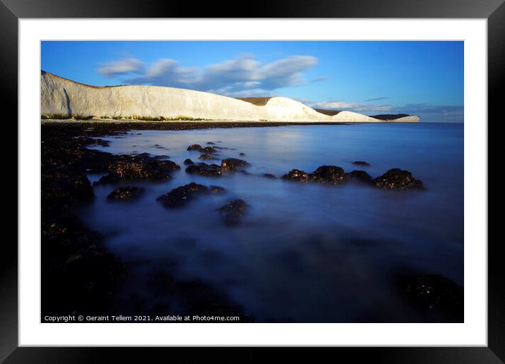 Seven Sisters and Birling Gap, East Sussex, England, UK Framed Mounted Print by Geraint Tellem ARPS