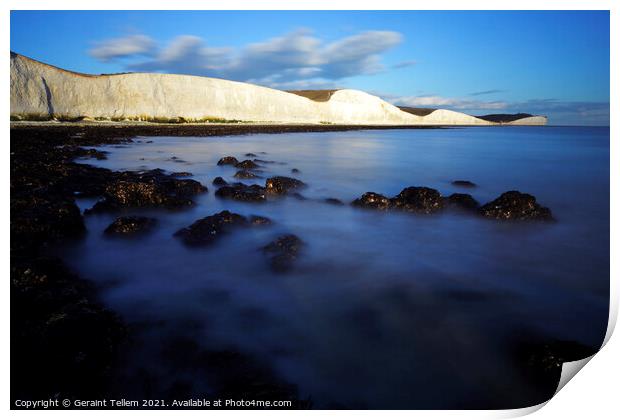 Seven Sisters and Birling Gap, East Sussex, England, UK Print by Geraint Tellem ARPS