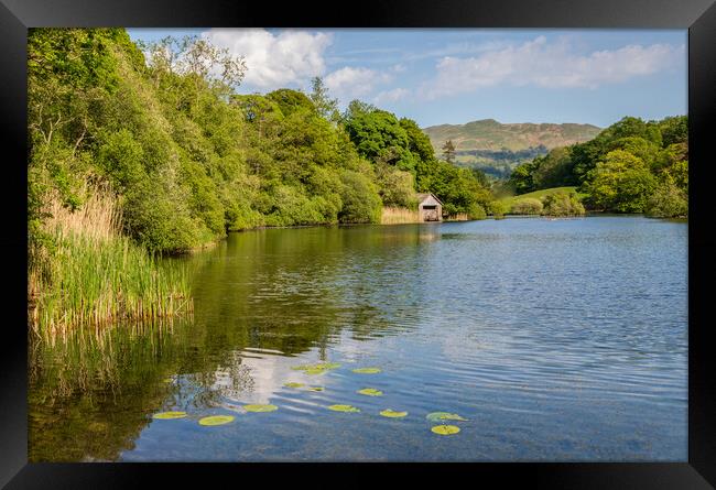 Boathouse on Rydal Water Framed Print by Tony Keogh