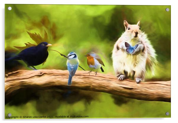 Wildlife Friends 2 Acrylic by Sharon Lisa Clarke