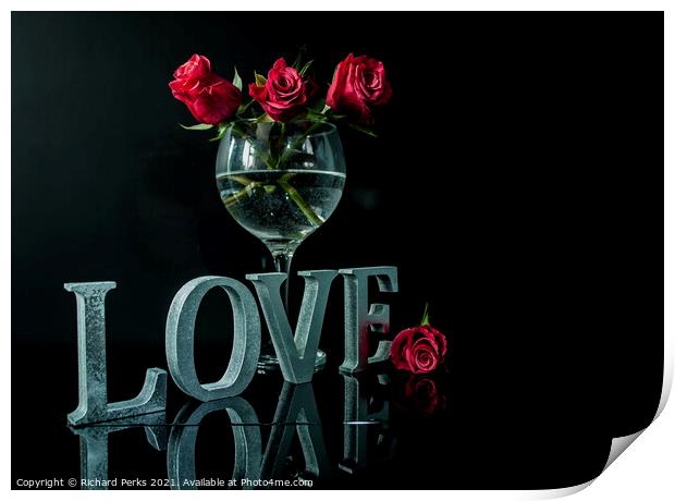 Reflections of Love Print by Richard Perks