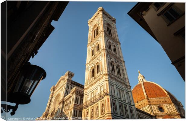 Cathedral of Santa Maria del Fiore and Campanile di Giotto, Flor Canvas Print by Peter O'Reilly